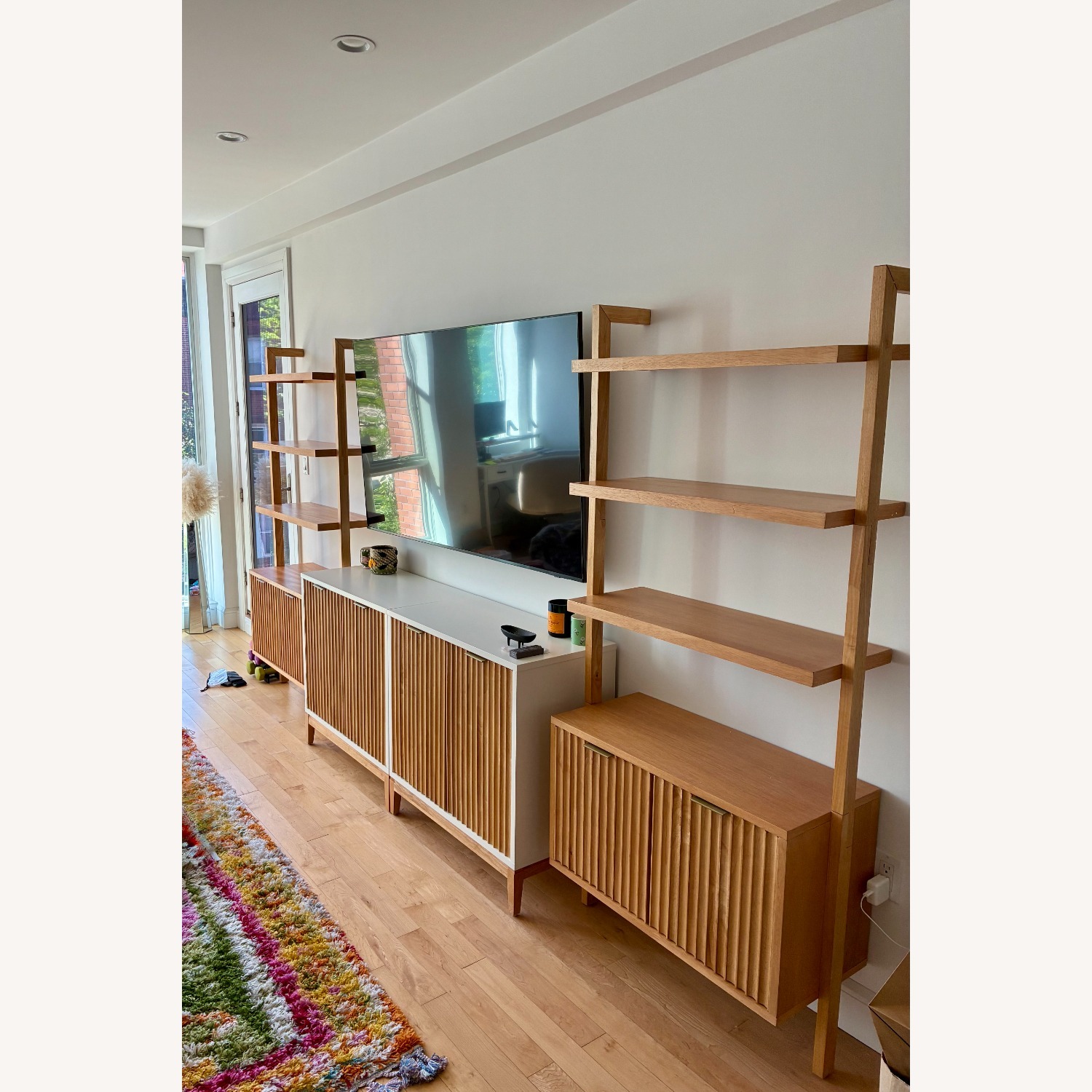 Nathan James Light Brown Wood Media Storage - image-1