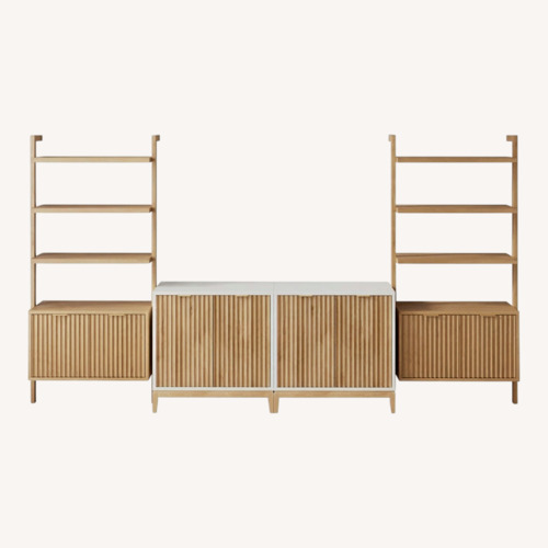 Used Nathan James Light Brown Wood Media Storage for sale on AptDeco