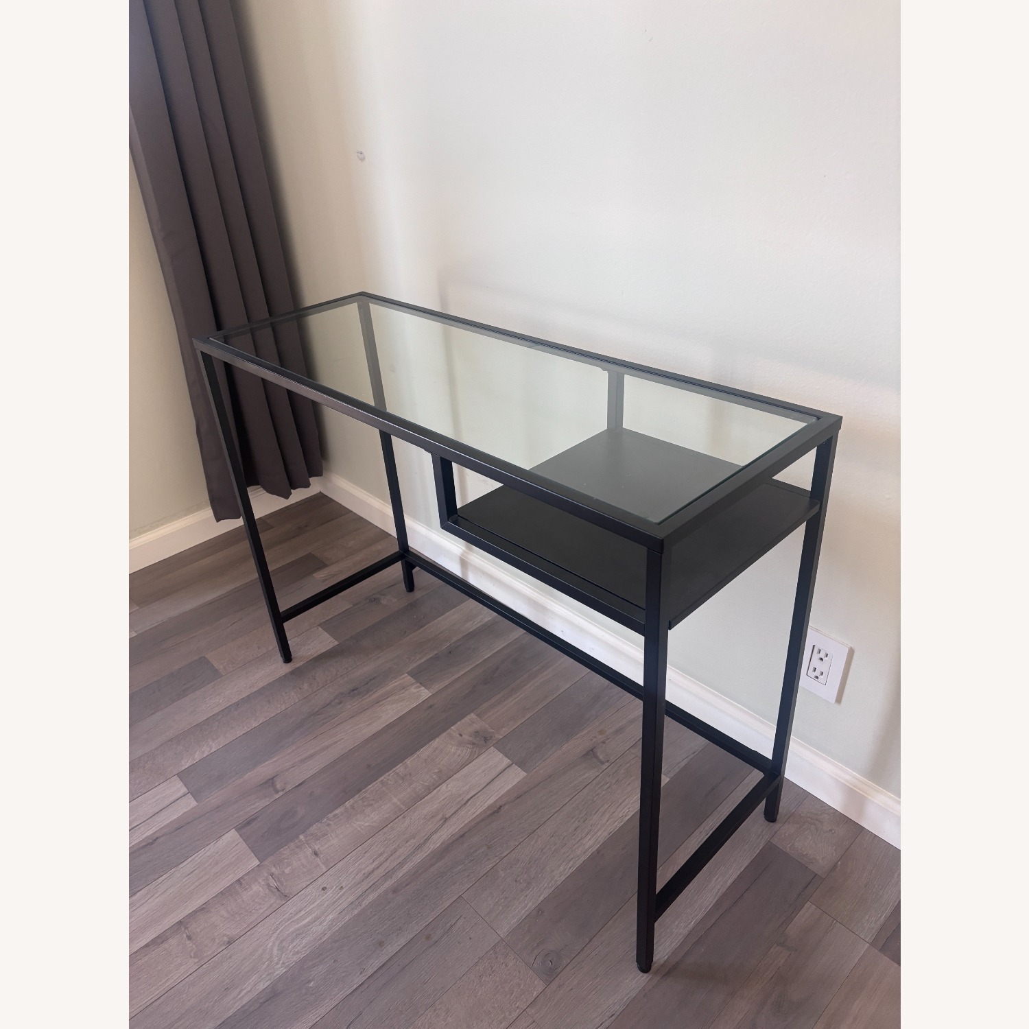 IKEA Vittsjö Black Glass Top Desk - image-3