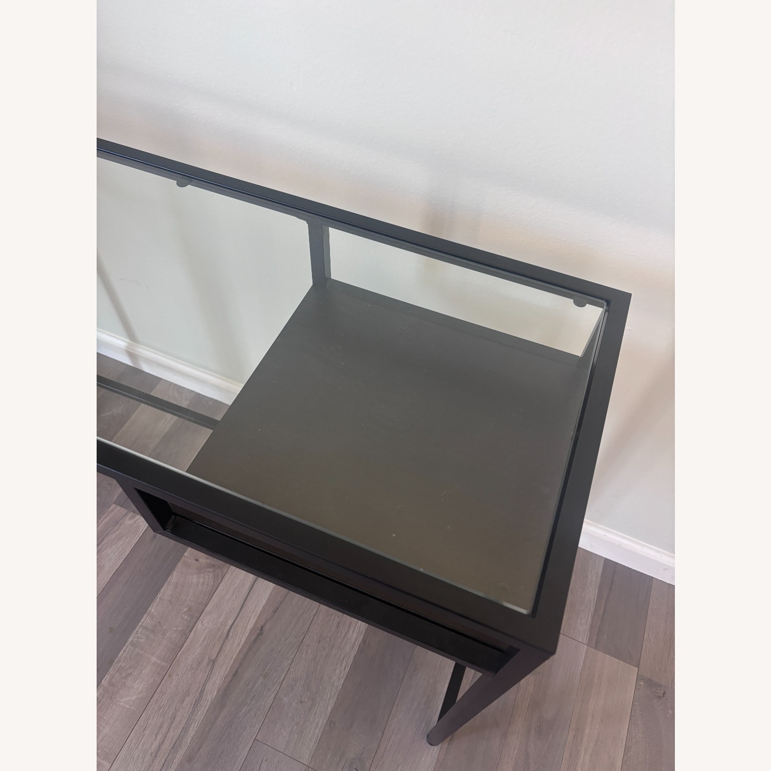 IKEA Vittsjö Black Glass Top Desk - image-2