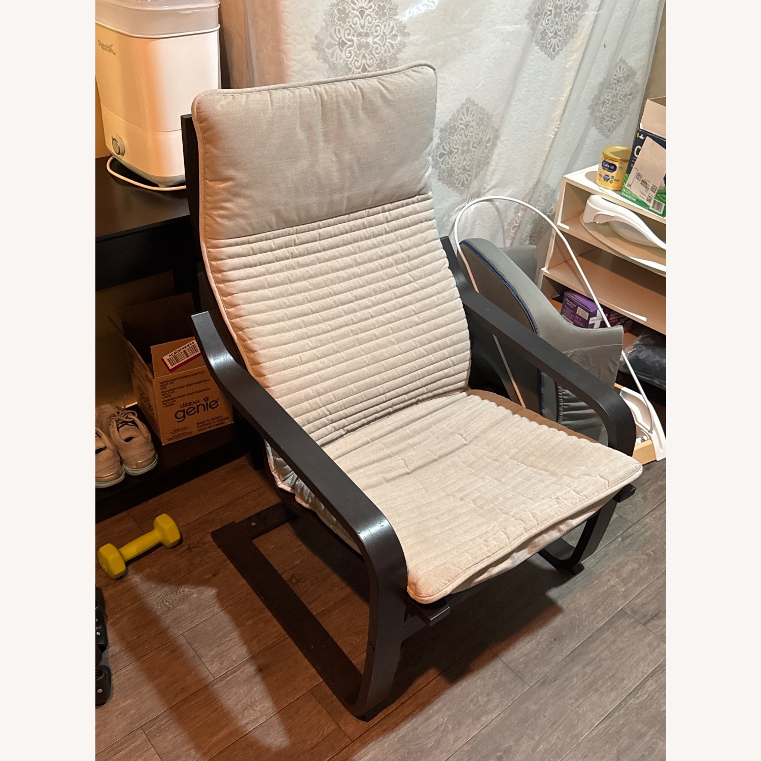 IKEA Black Wood Armchair - image-2