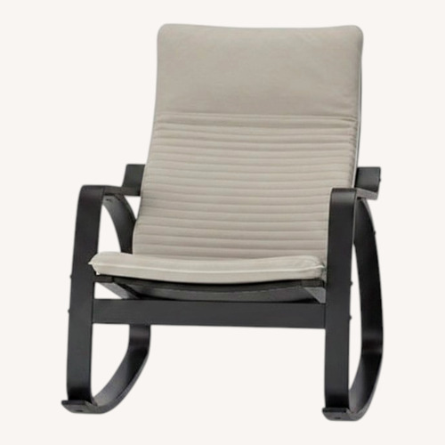 Used IKEA Black Wood Armchair for sale on AptDeco