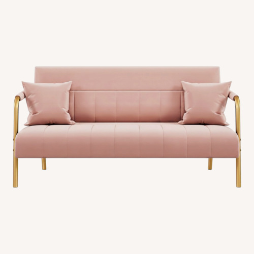 Used Amazon Yaheetech Pink Loveseat for sale on AptDeco