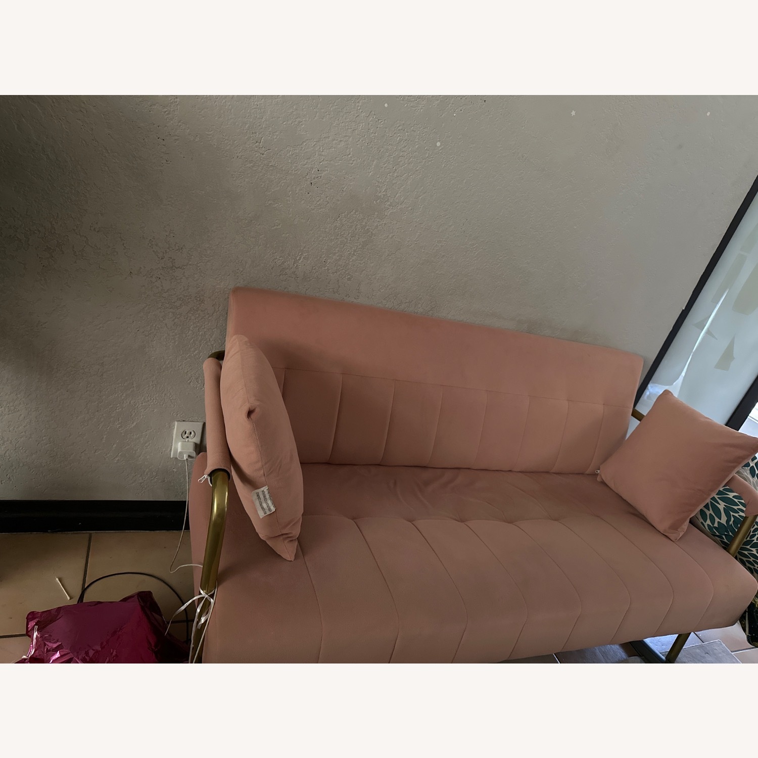 Amazon Yaheetech Pink Loveseat - image-3