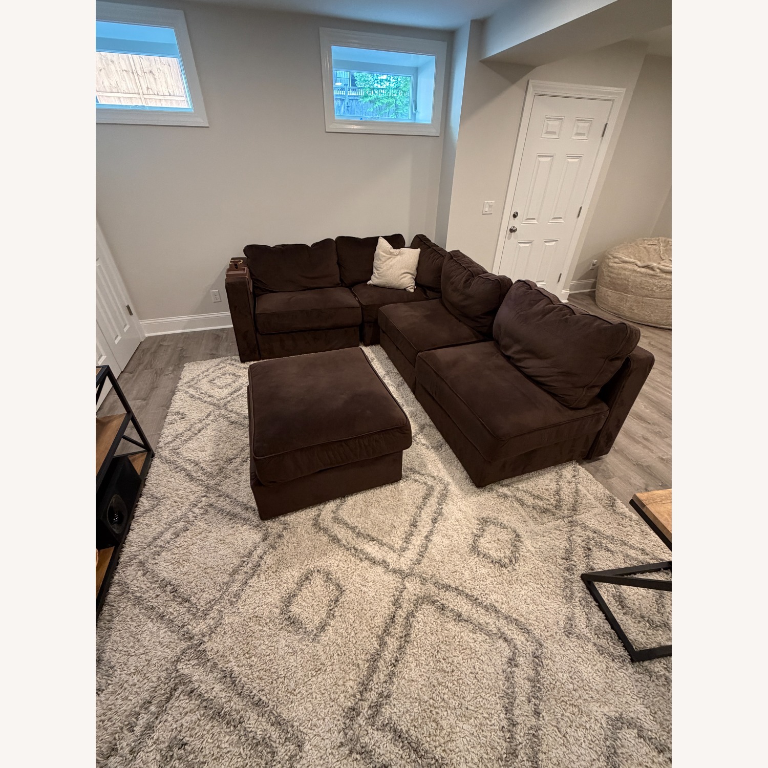 LoveSac Dark Brown Velvet 3+ Piece Sectional - image-2