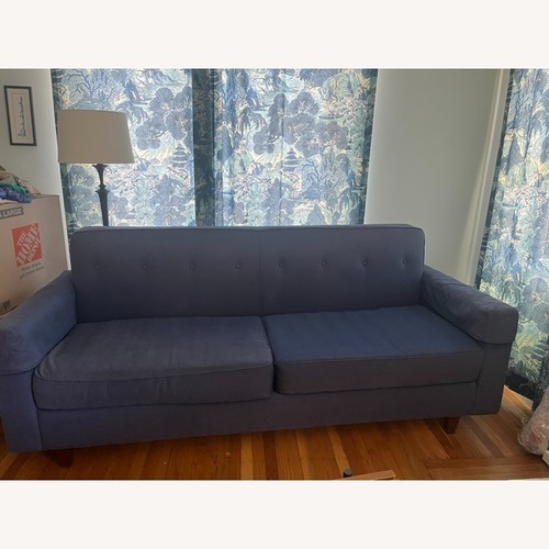 Used Blue Fabric 2 Seater Sofa for sale on AptDeco