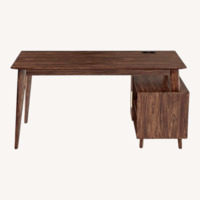 Staples Dark Brown Wood Desk