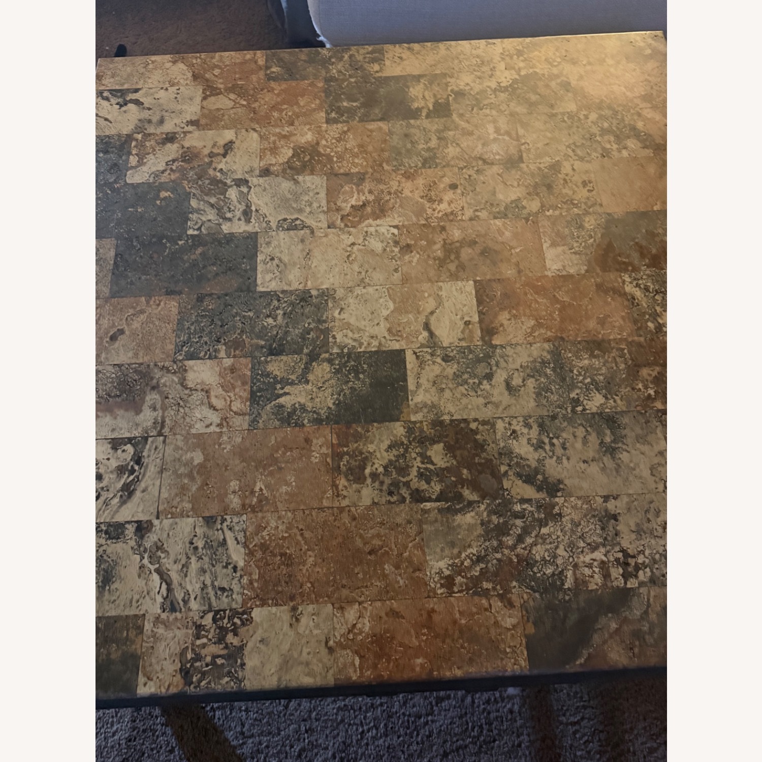 Dark Brown Stone Coffee Table - image-4