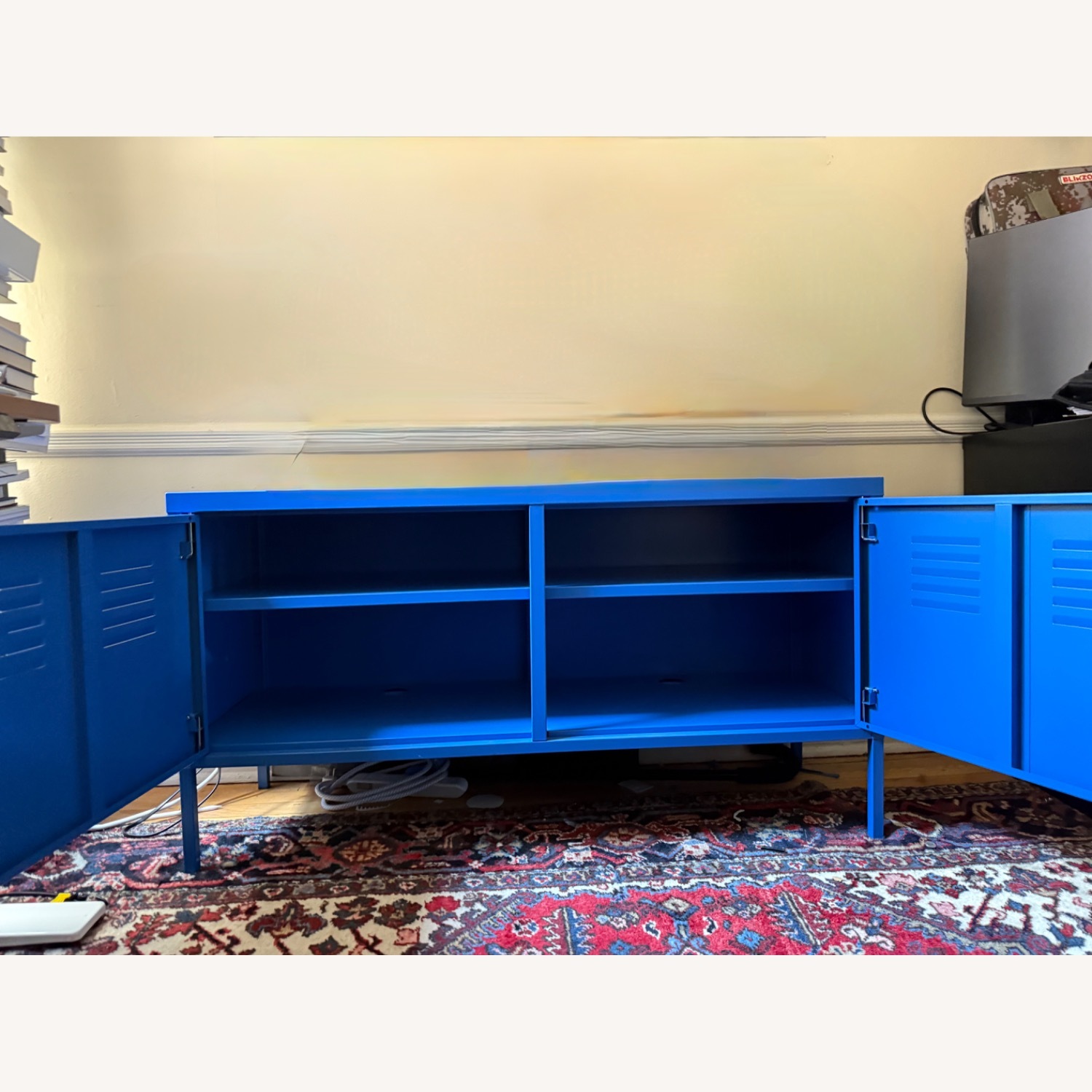 IKEA Blue Metal Media Storage - image-3