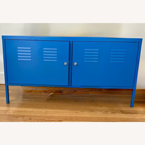 Used IKEA Blue Metal Media Storage for sale on AptDeco