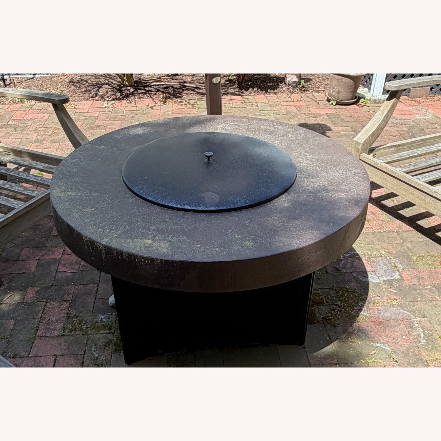 Gas Fire Pit Table Savanna Stone Patio Furniture - image-4