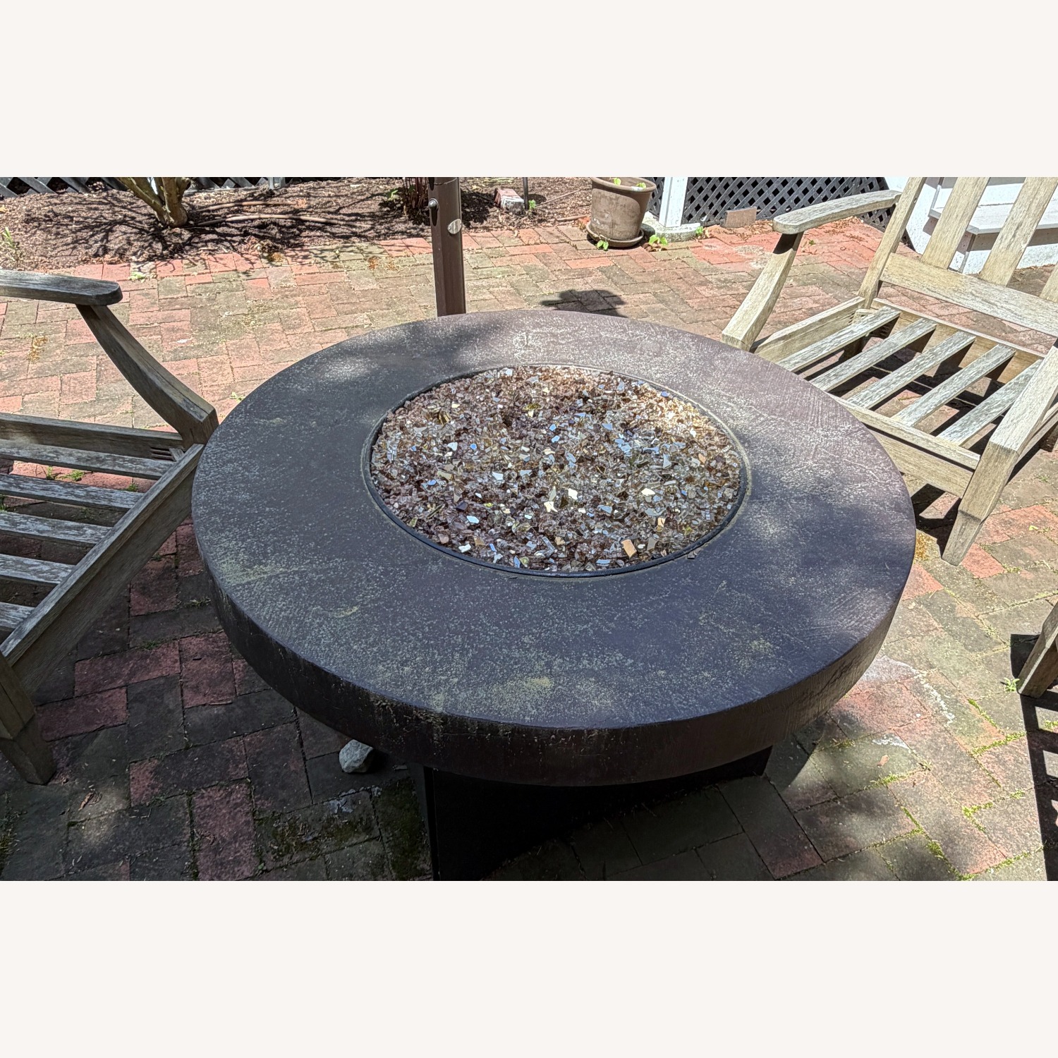 Gas Fire Pit Table Savanna Stone Patio Furniture - image-2