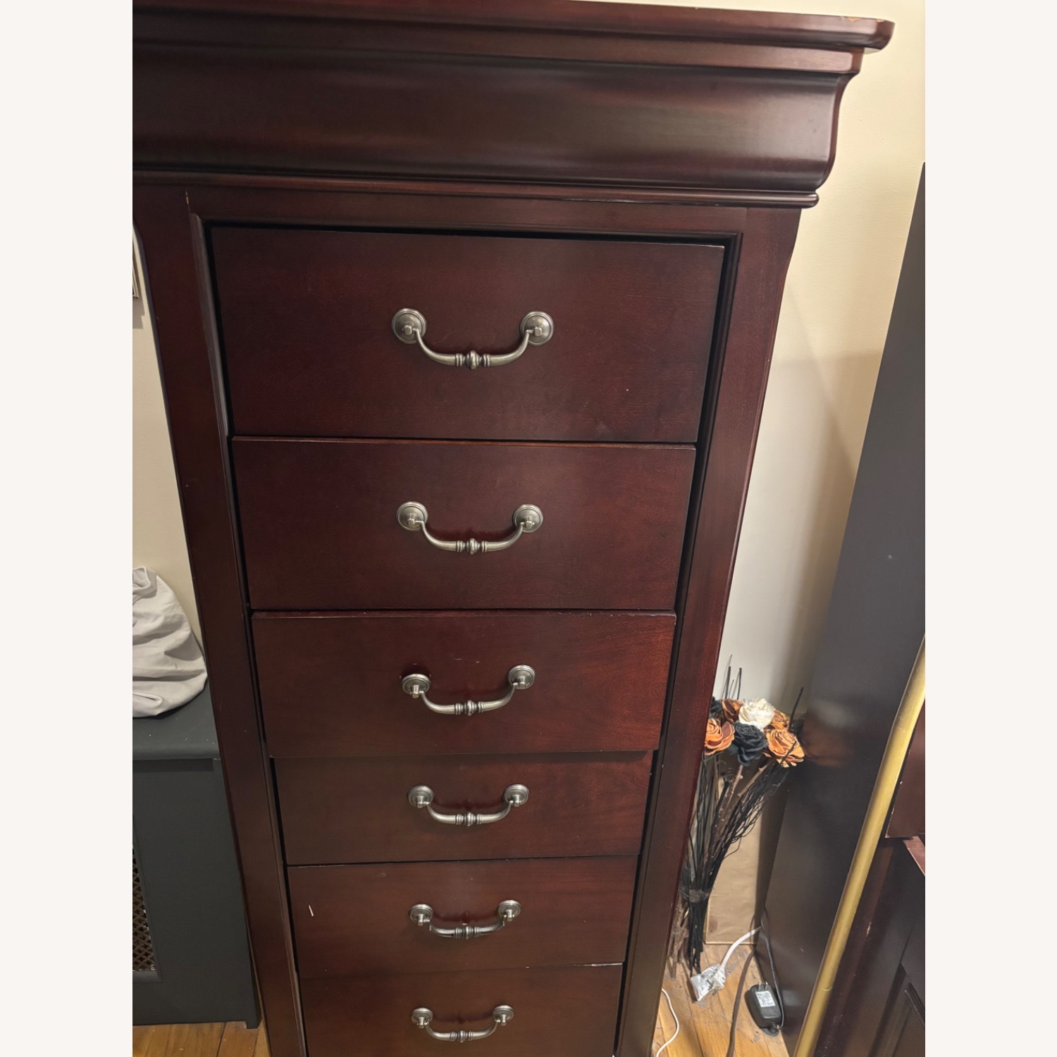 Dark Brown Wood Dresser - image-2