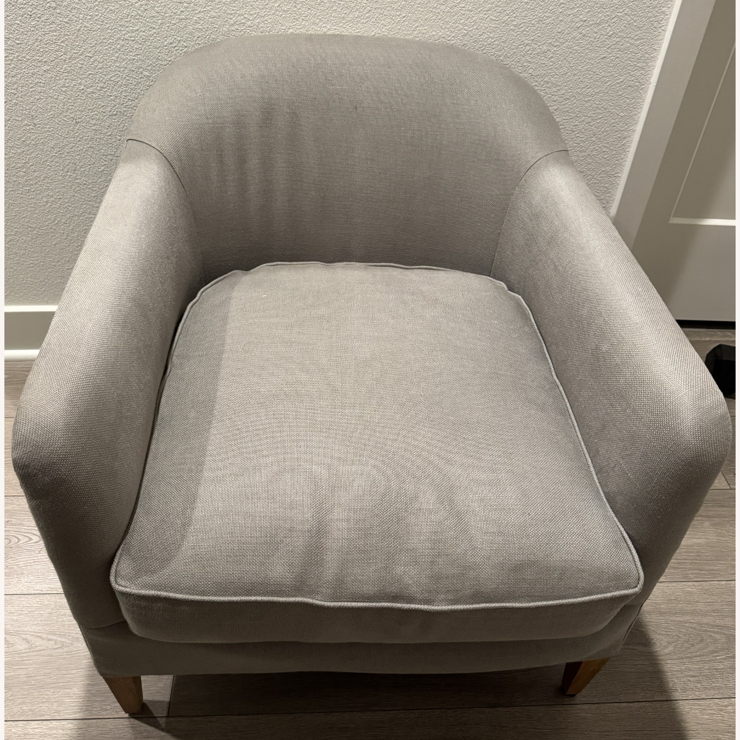 2 Restoration Hardware Light Gray Accent Chairs - image-2