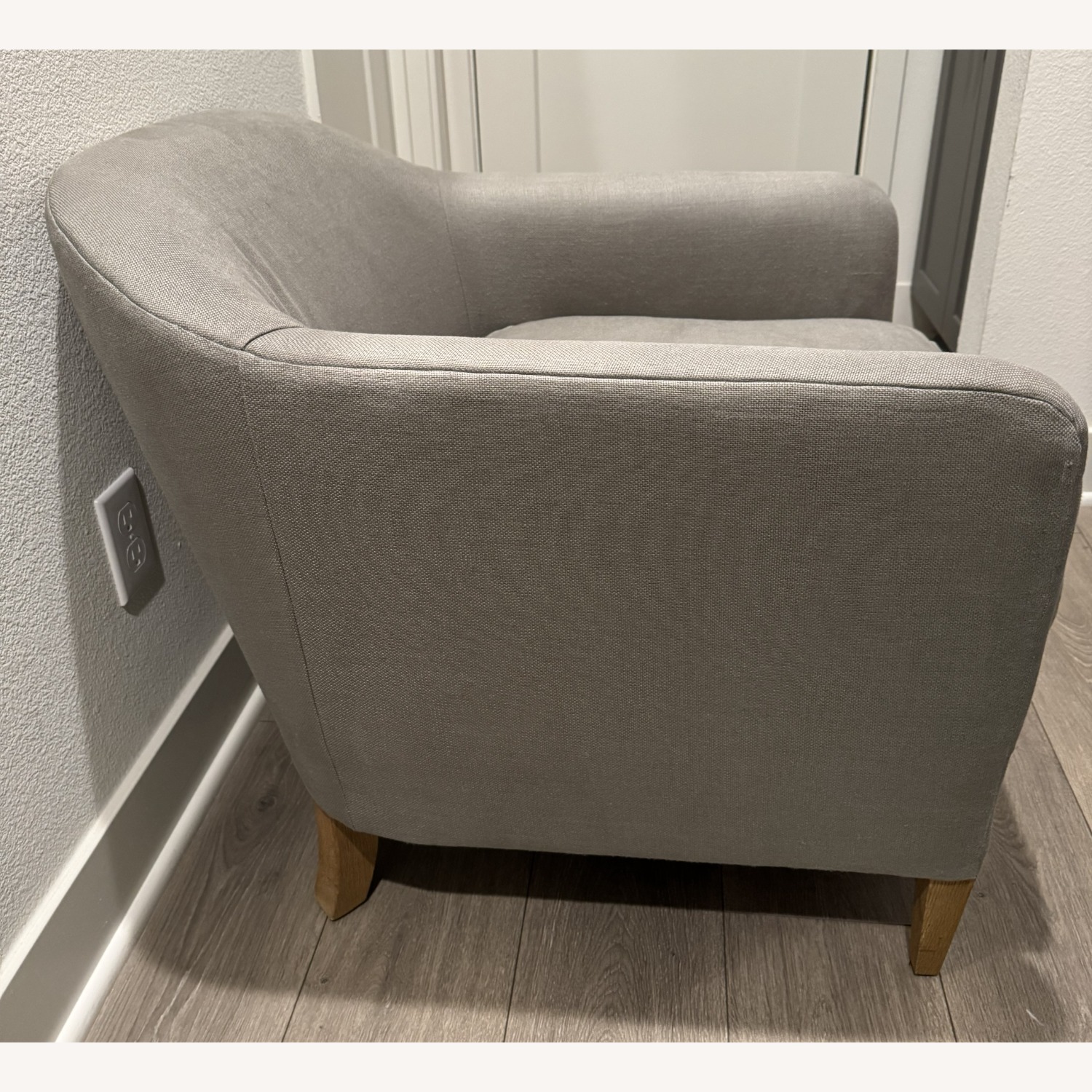 2 Restoration Hardware Light Gray Accent Chairs - image-3