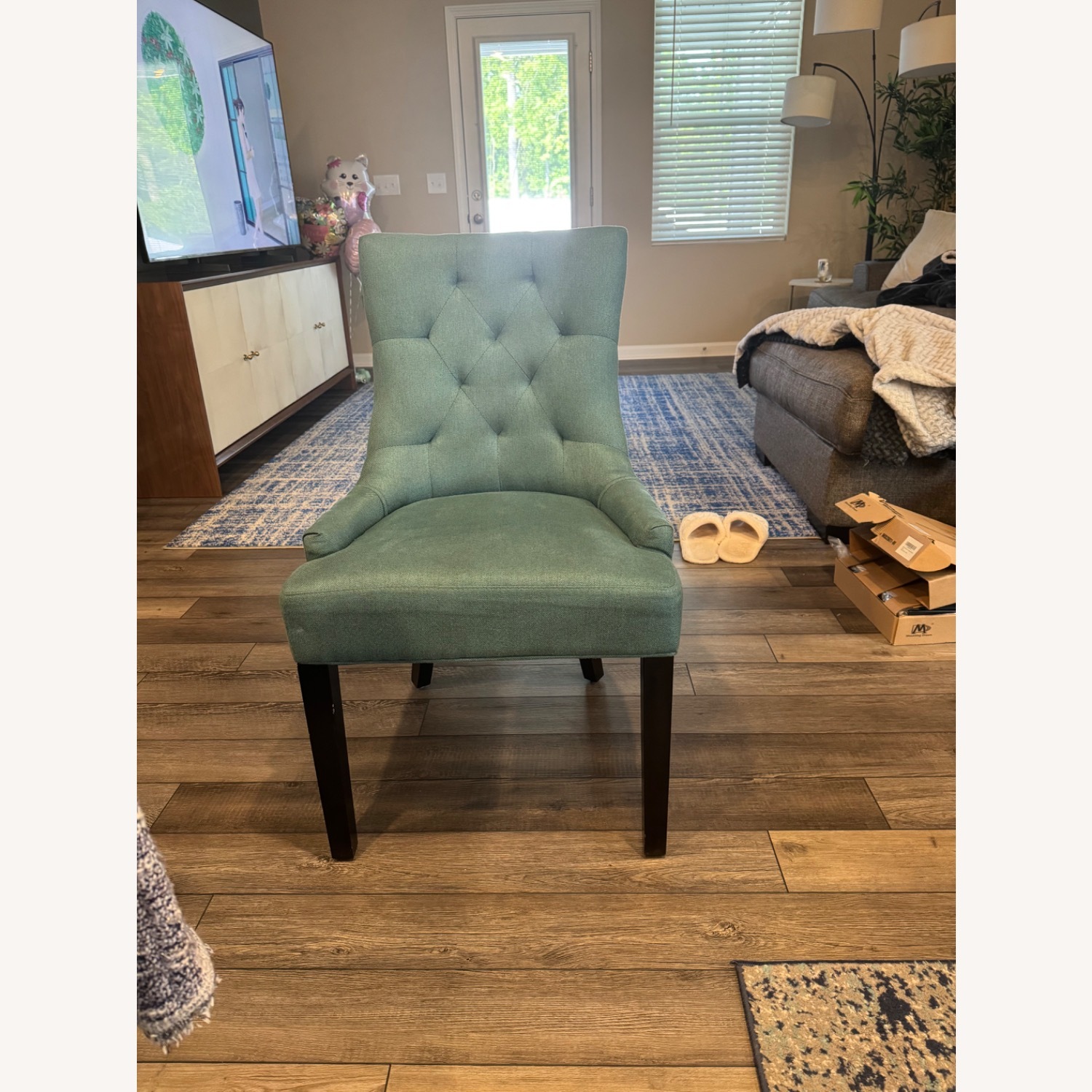 Birch Lane Grandview Blue Fabric Dining Chairs - image-1
