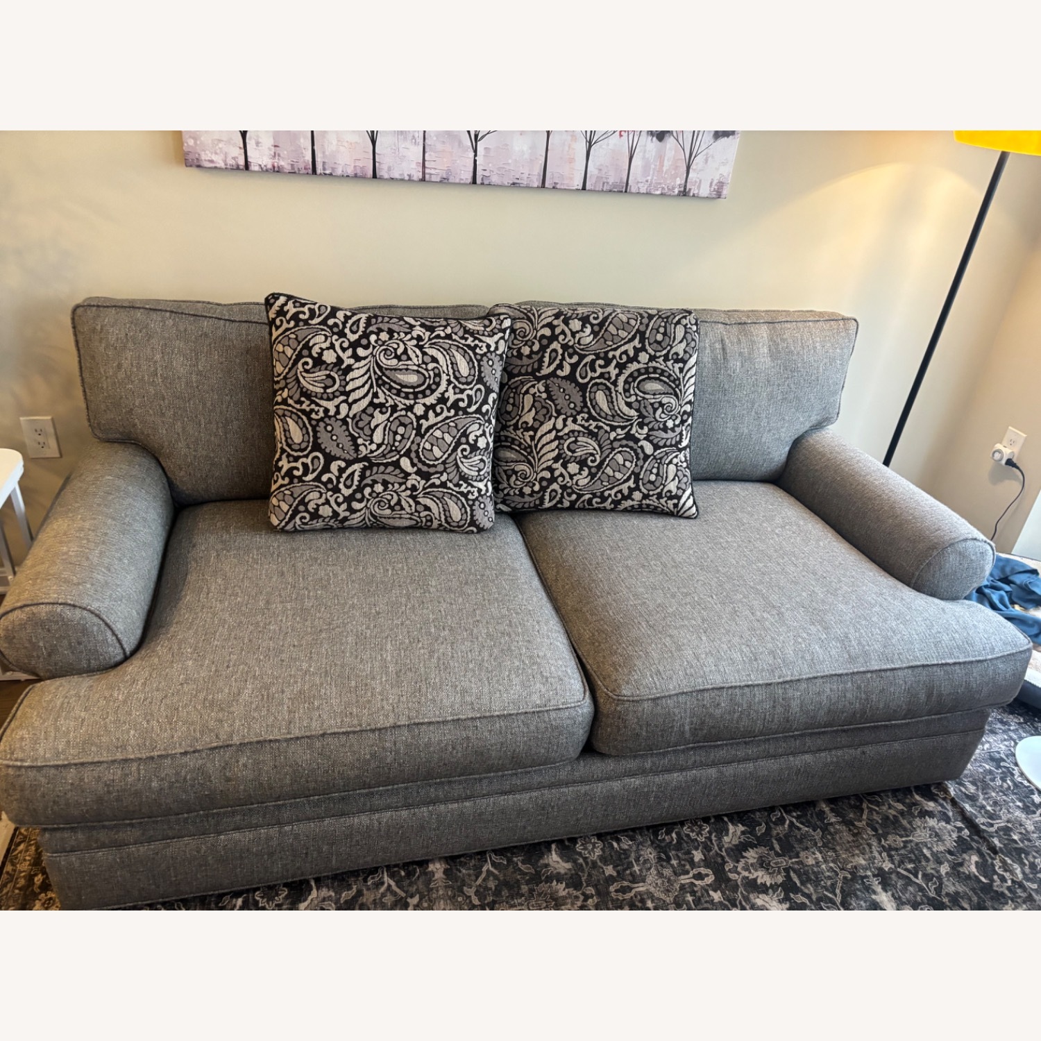Raymour & Flanigan Dark Gray 3+ Seater Sofa - image-1