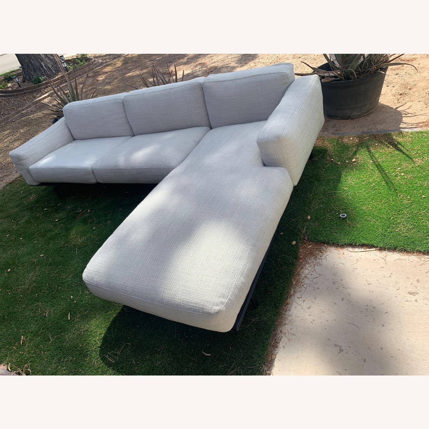 Camerich Light Gray Fabric 2 Piece Sectional - image-2