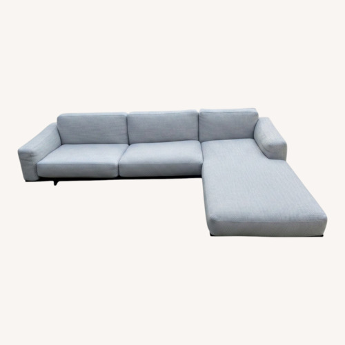 Used Camerich Light Gray Fabric 2 Piece Sectional for sale on AptDeco