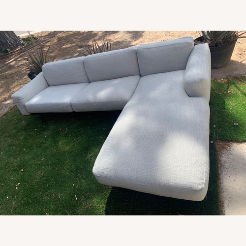 Used Camerich Light Gray Fabric 2 Piece Sectional for sale on AptDeco