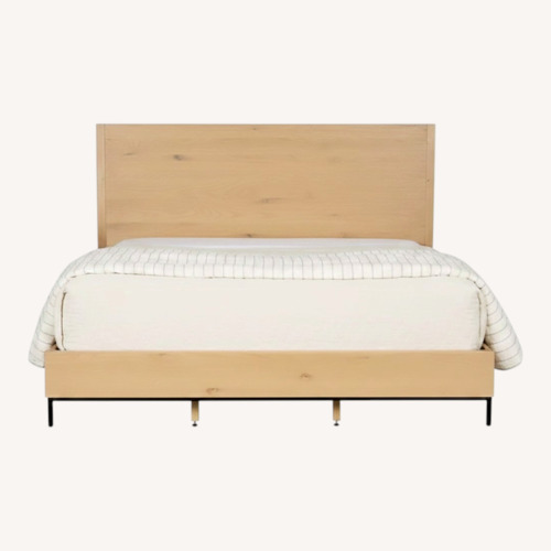 Used City Furniture Highland Light Brown Wood King Bed for sale on AptDeco