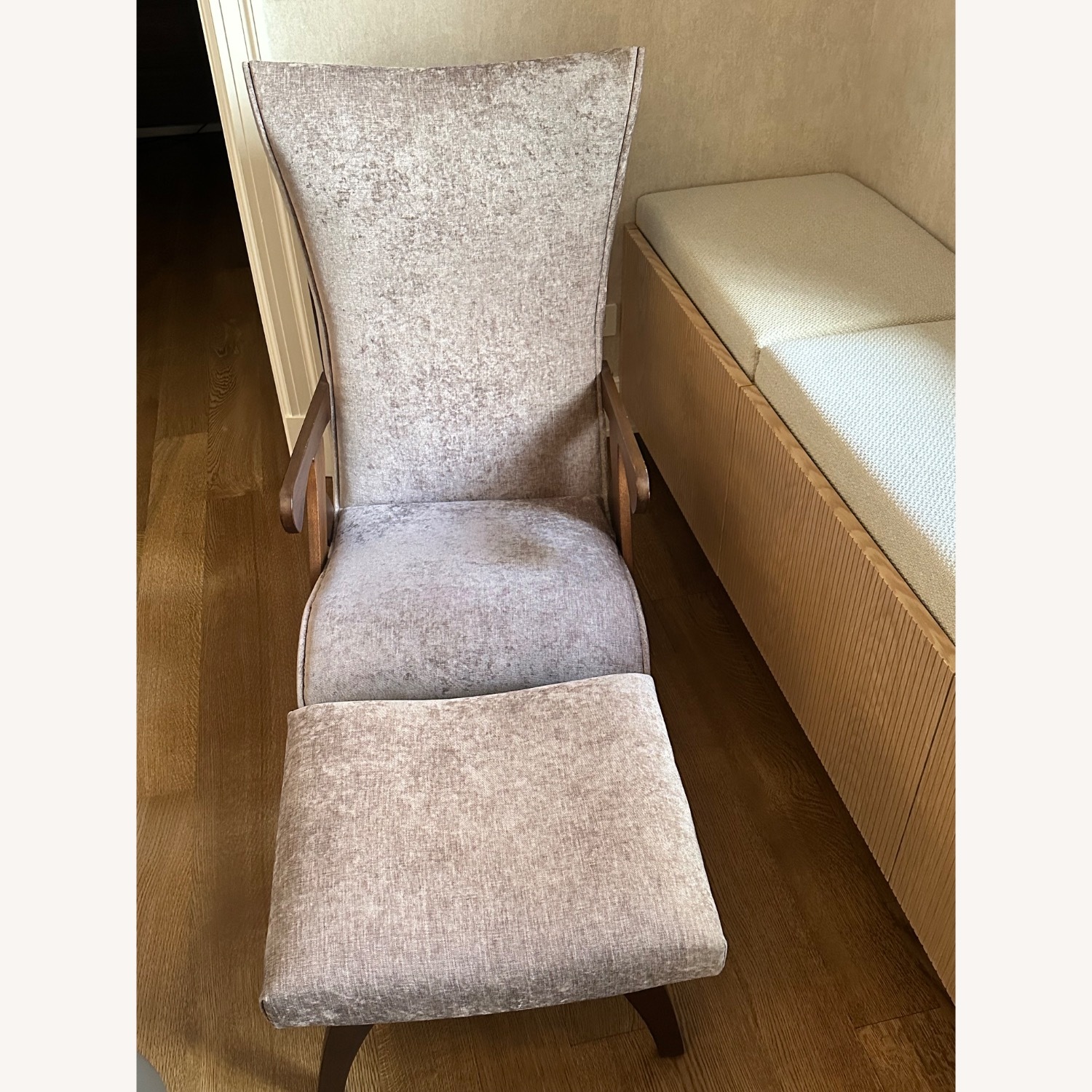 Purple Wood Armchair - image-5