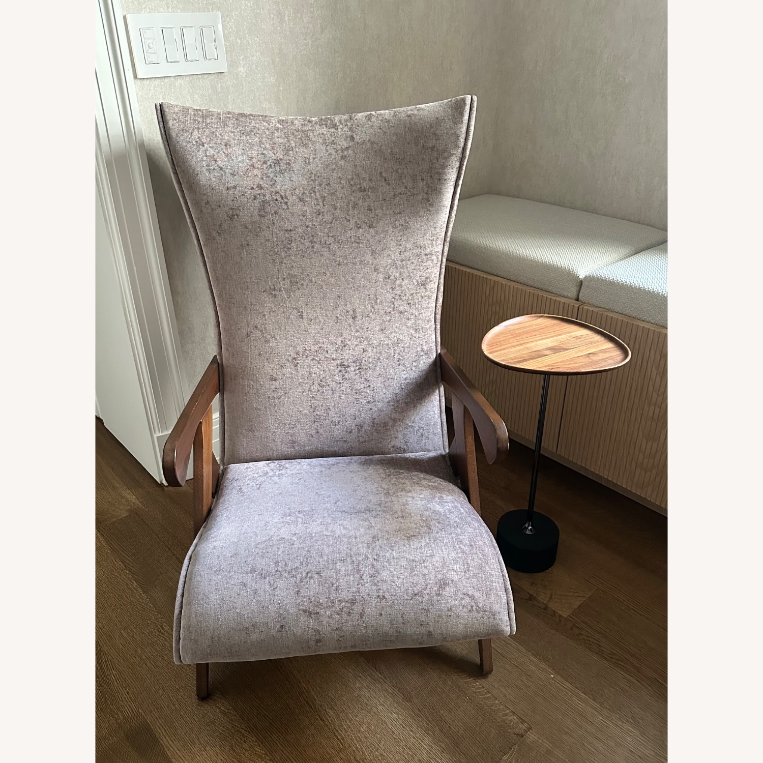 Purple Wood Armchair - image-3