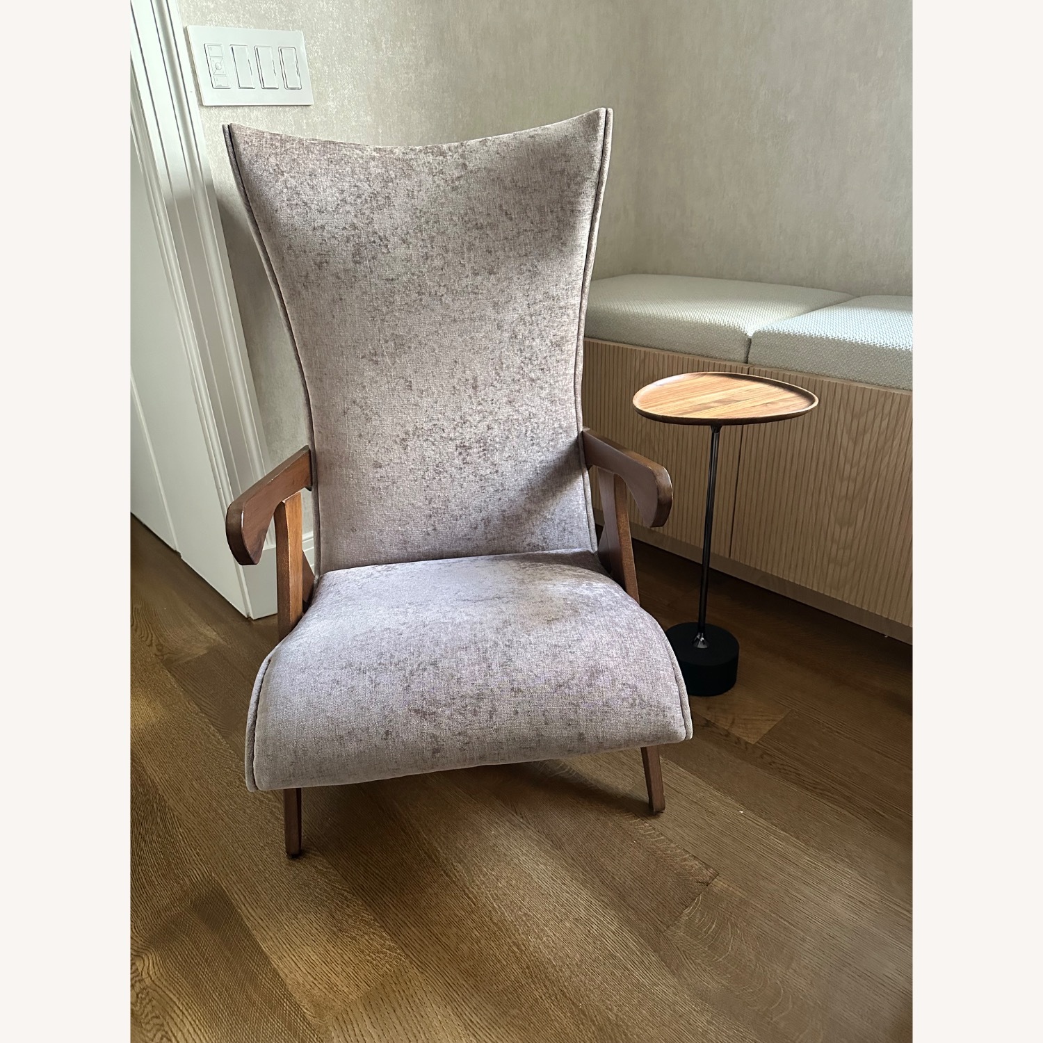 Purple Wood Armchair - image-2