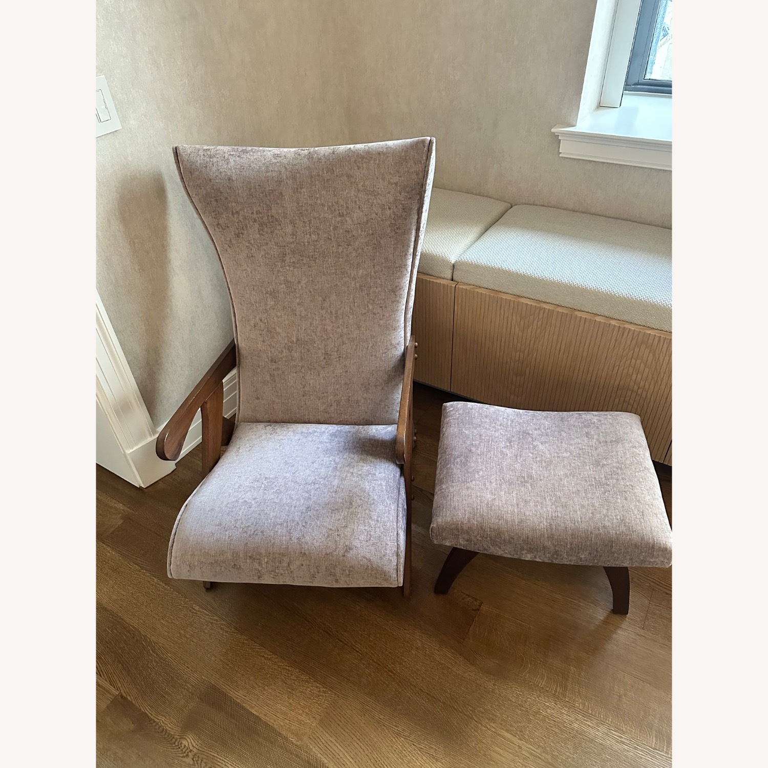 Purple Wood Armchair - image-6