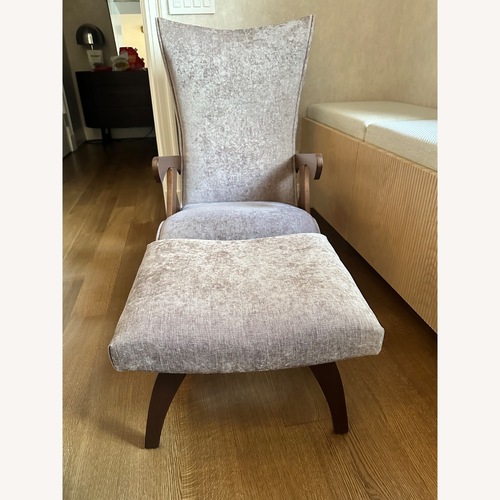 Used Purple Wood Armchair for sale on AptDeco