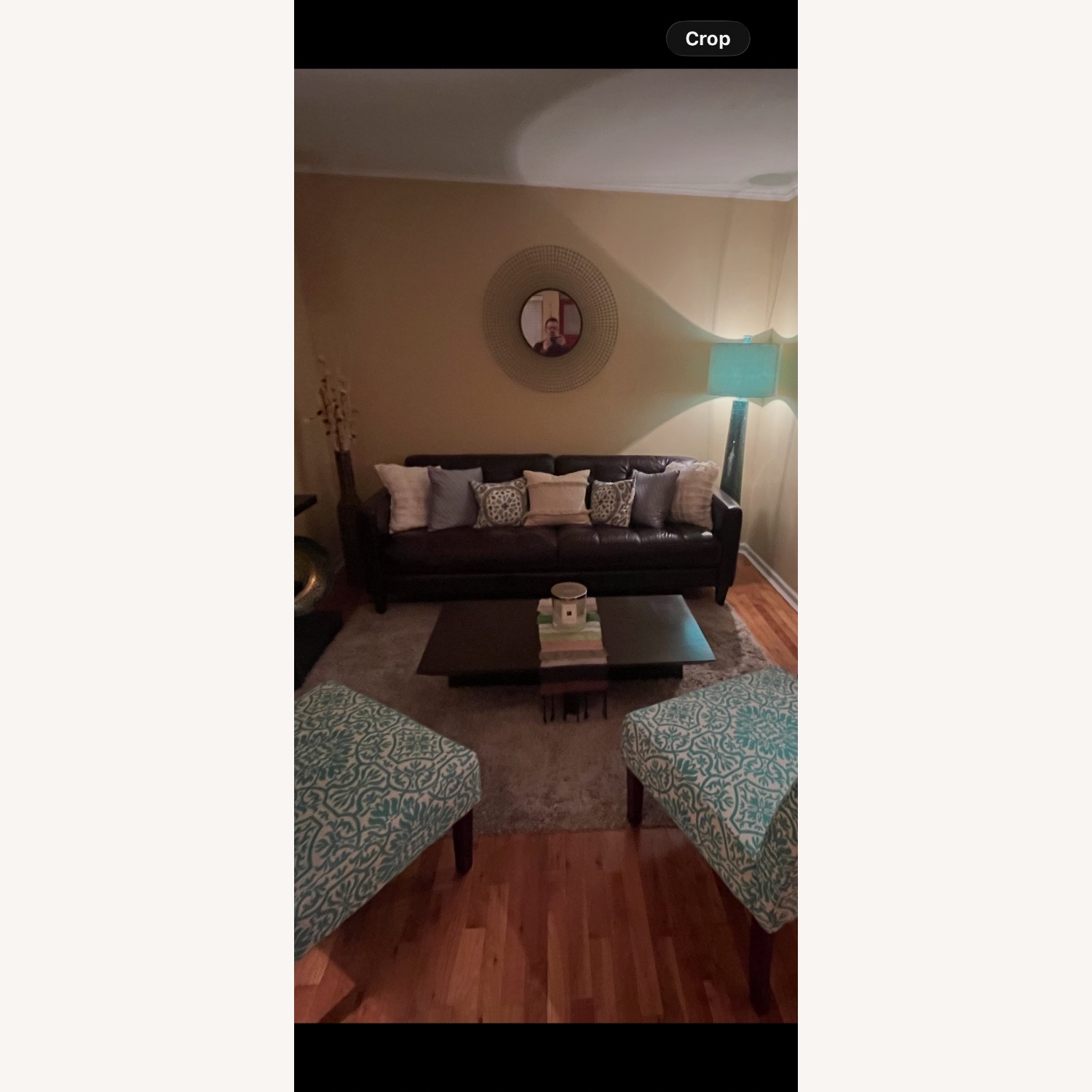 Macy’s Pezley Tufted Brown Leather Sofa  - image-2