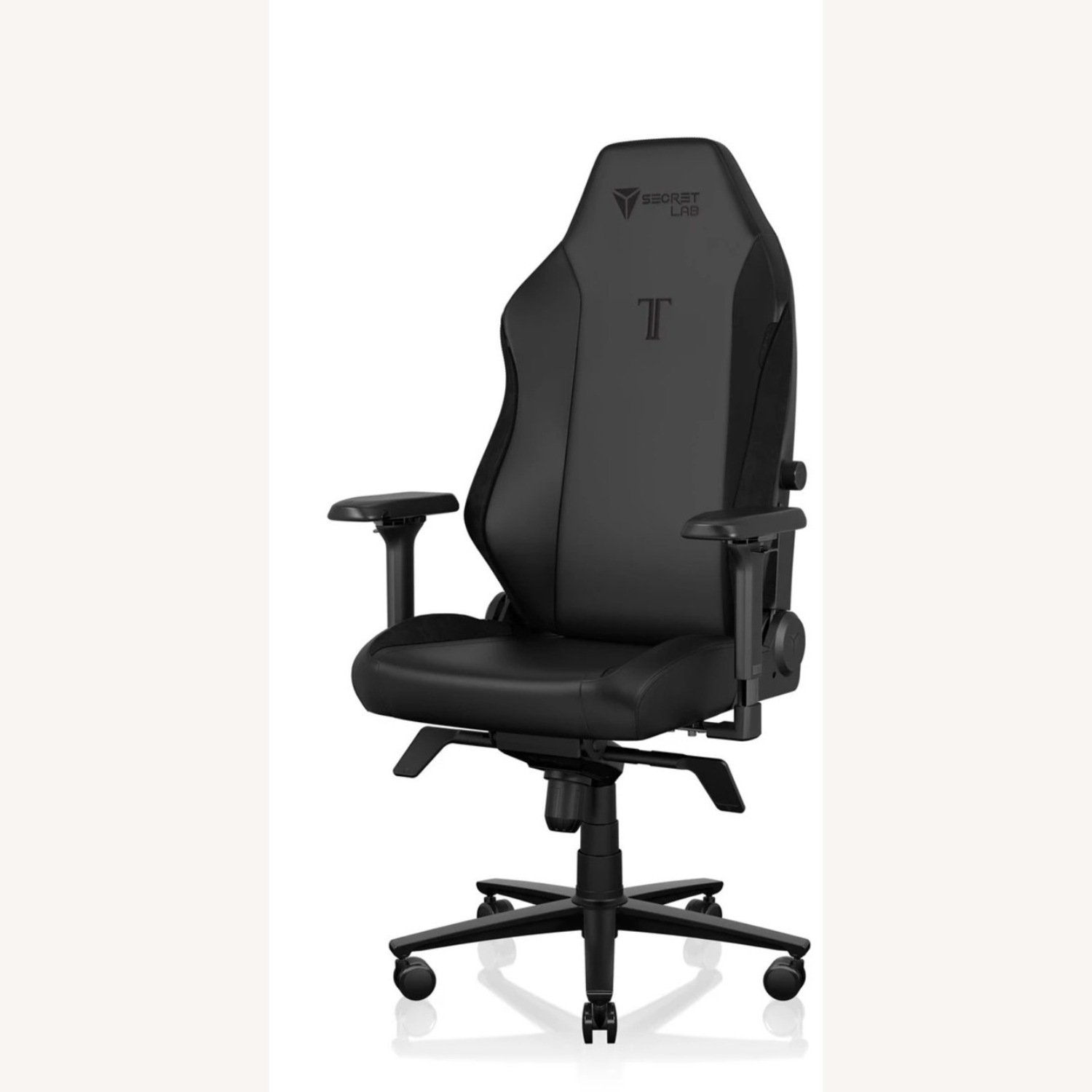 Secretlab Black Leather Office Chair - image-1