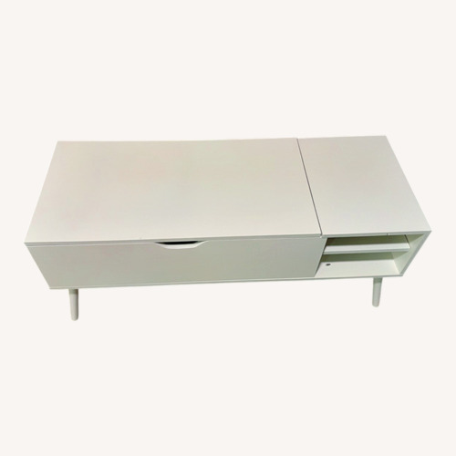 Used Vintage/Antique White Wood Coffee Table for sale on AptDeco
