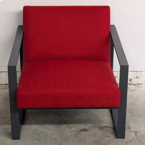 Used CB2 Specs Red Fabric Armchair for sale on AptDeco