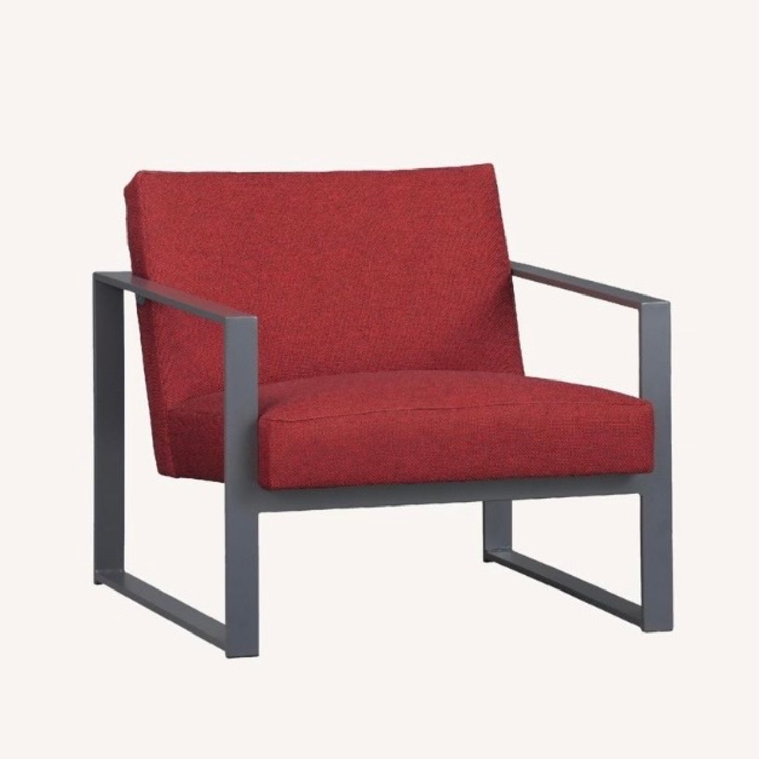 CB2 Specs Red Fabric Armchair - image-2