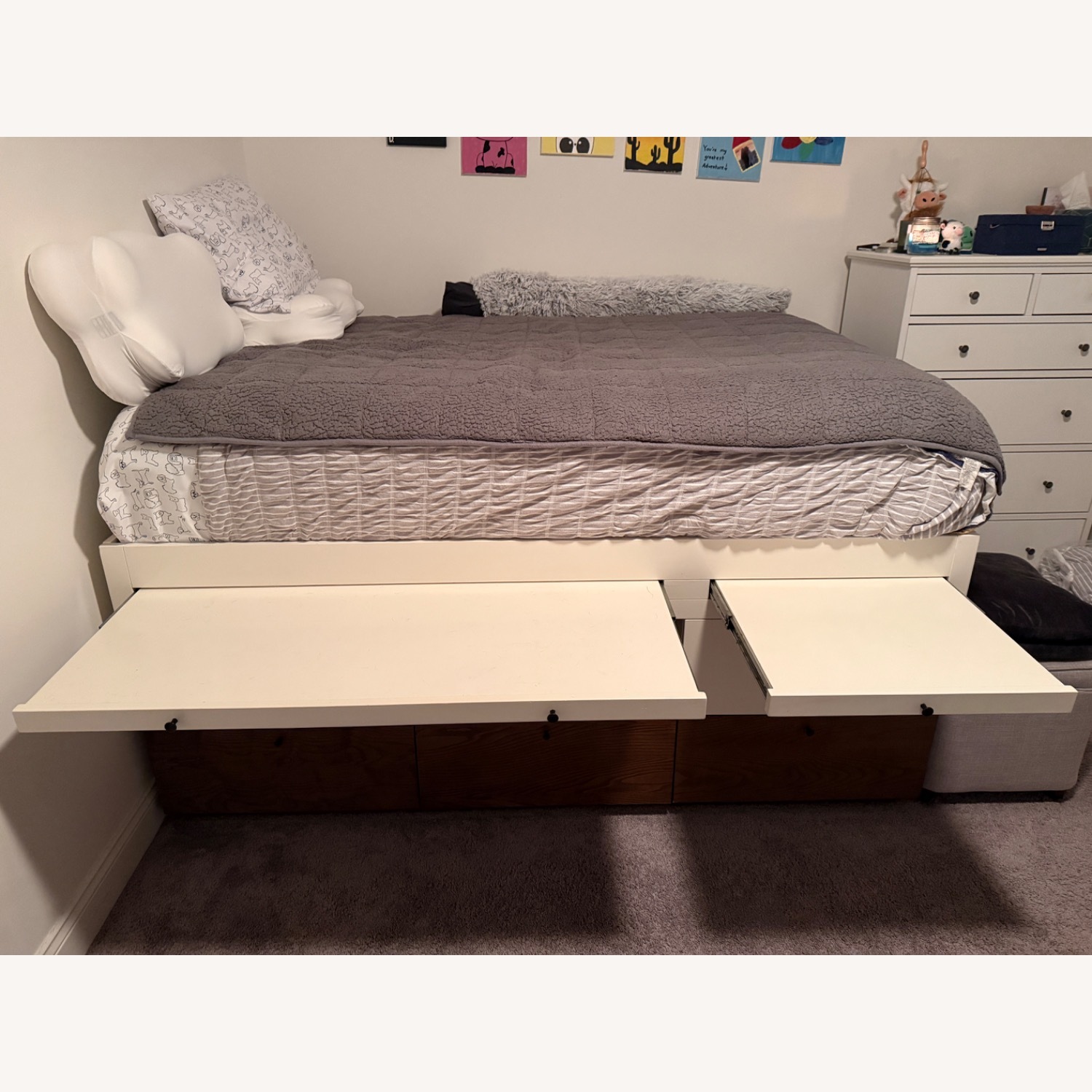 Pottery Barn Captain’s Bed White Full Bed - image-2