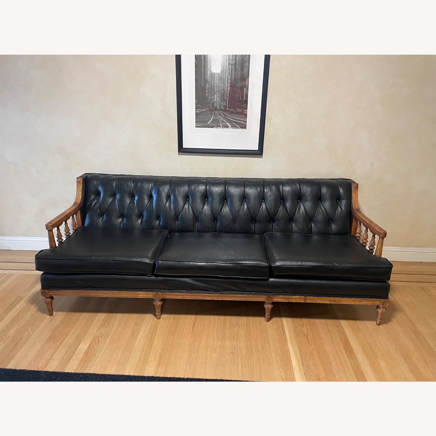 Furniture of America Black 2 Seater Sofa - image-1