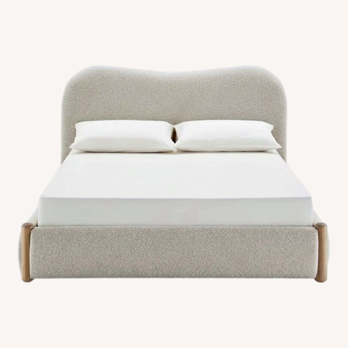 Used Castlery Rochelle Performance Bouclé Bed, Queen Size for sale on AptDeco