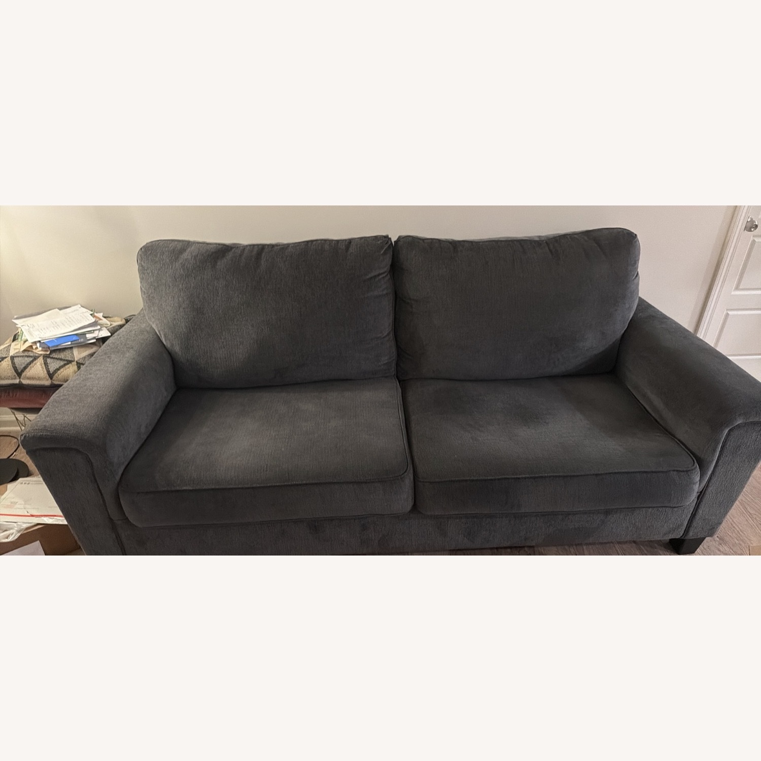 Ashley Furniture Dark Gray Fabric 3+ Seater Sofa - image-1