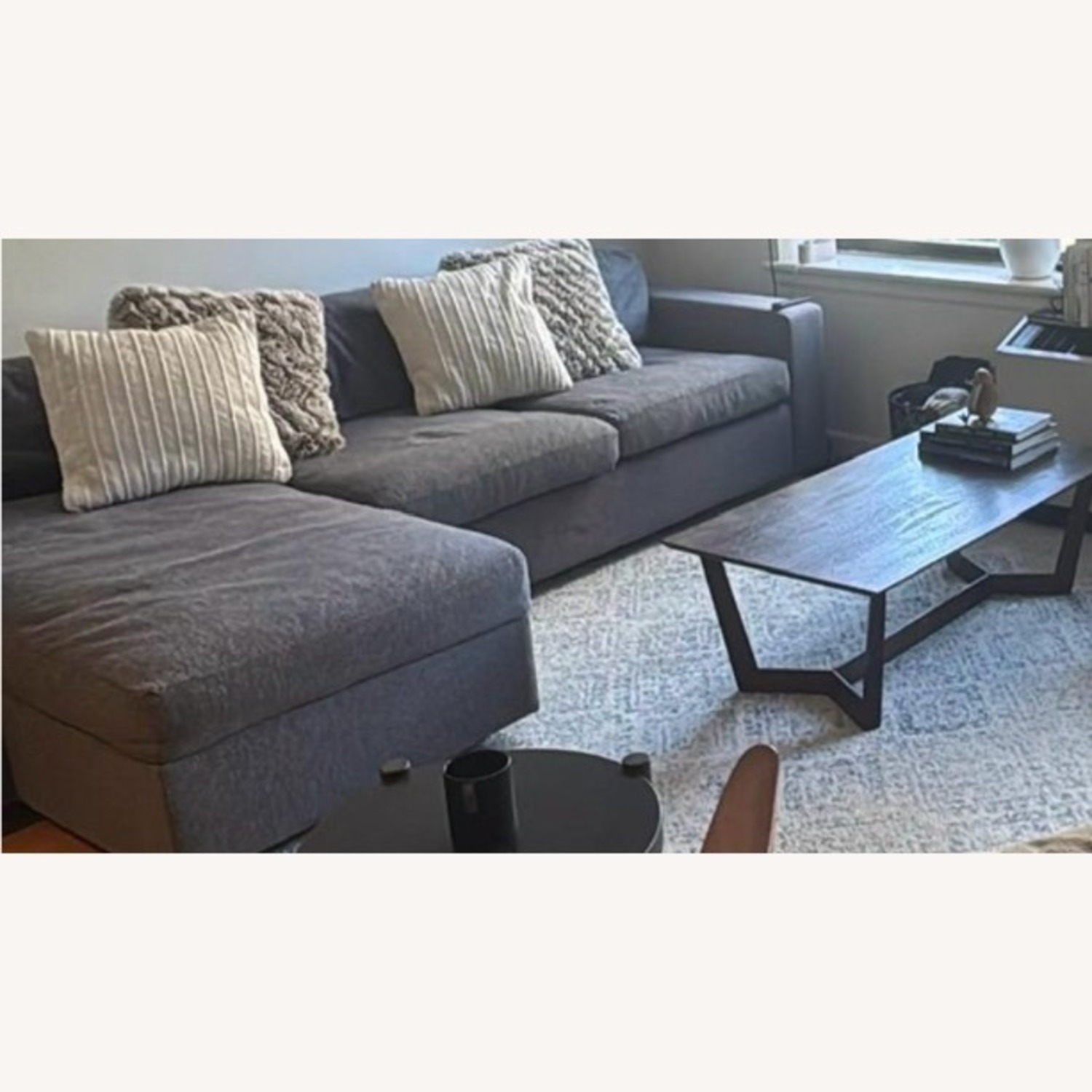 West Elm Urban Light Gray 2 Piece Sectional - image-3
