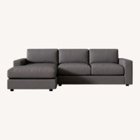 West Elm Urban Light Gray 2 Piece Sectional