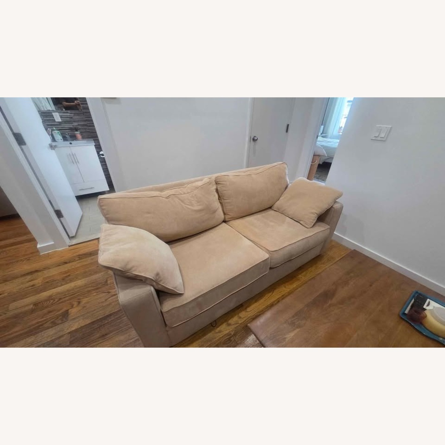 Macy's Radley Light Brown Fabric Sleeper Sofa - image-2
