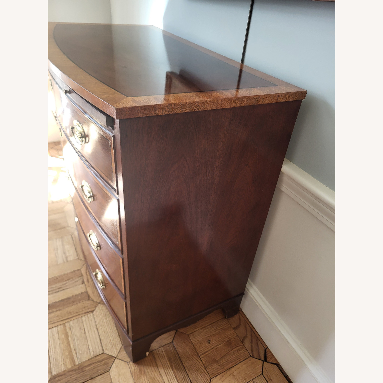 Baker Furniture Bow Front Bachelor Chest Dresser - image-2