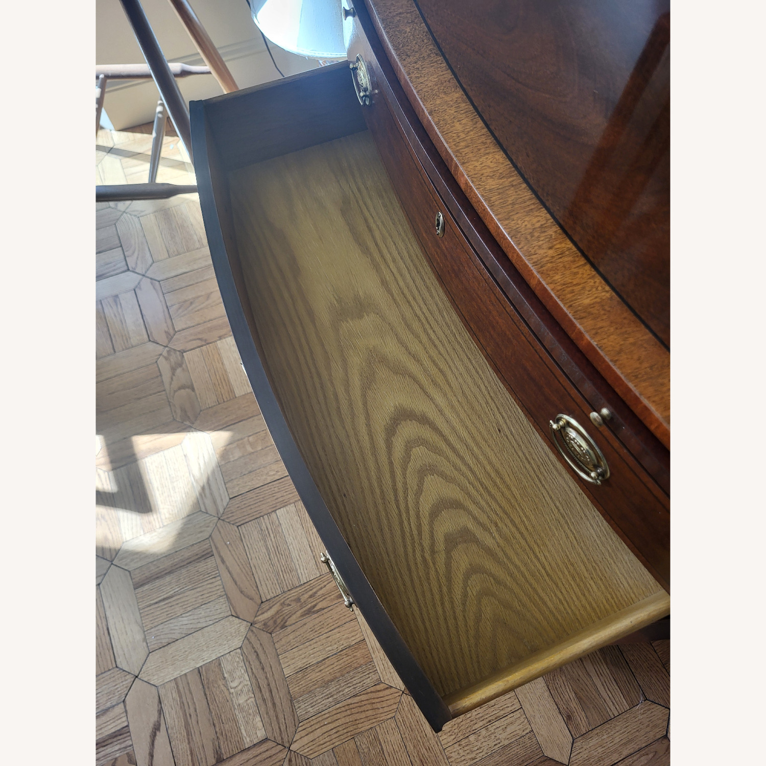 Baker Furniture Bow Front Bachelor Chest Dresser - image-4