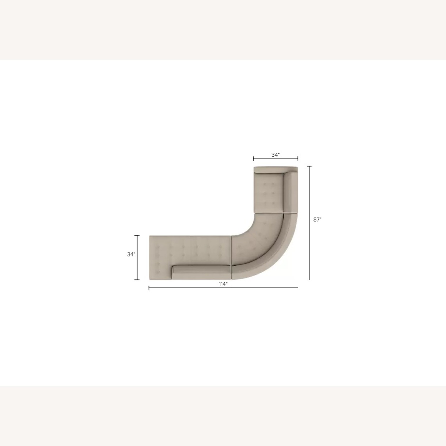 Room & Board Tepic Haze Fabric 3+ Piece Sectional - image-4