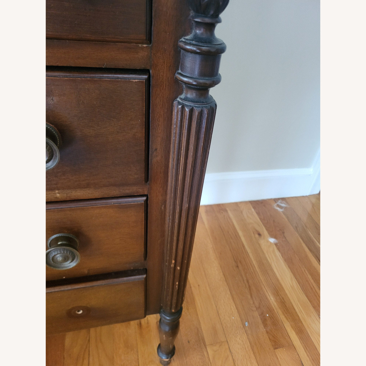 American Sheraton Style Antique Dresser - image-3
