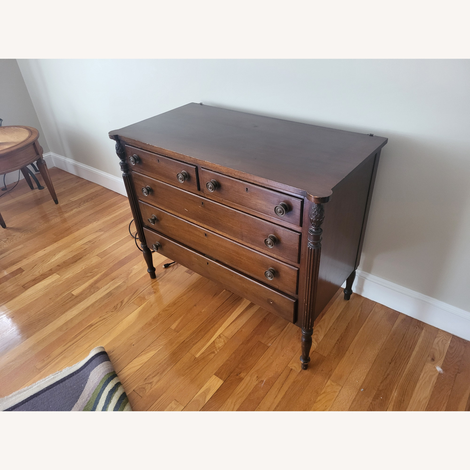 American Sheraton Style Antique Dresser - image-6