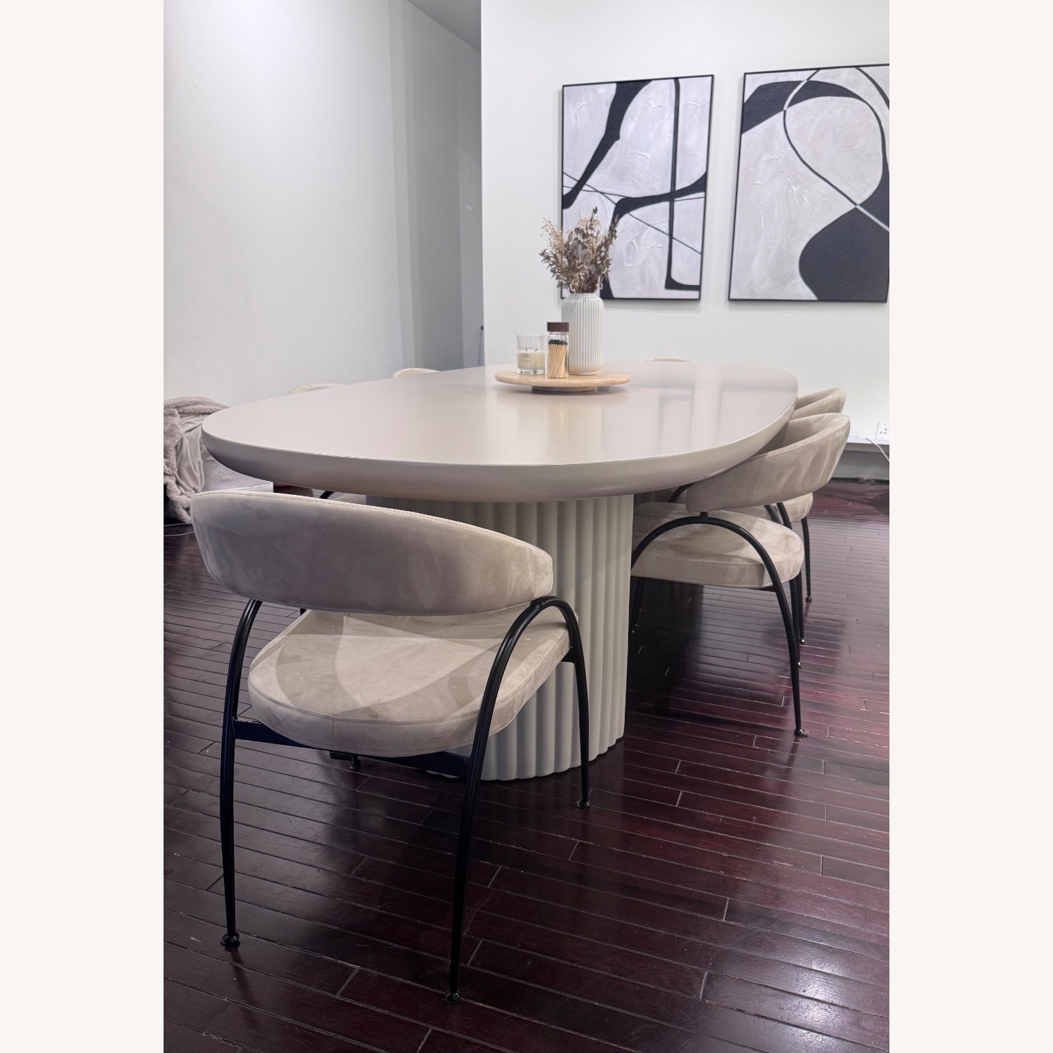 Rove Concepts Light Gray Concrete Dining Table - image-3