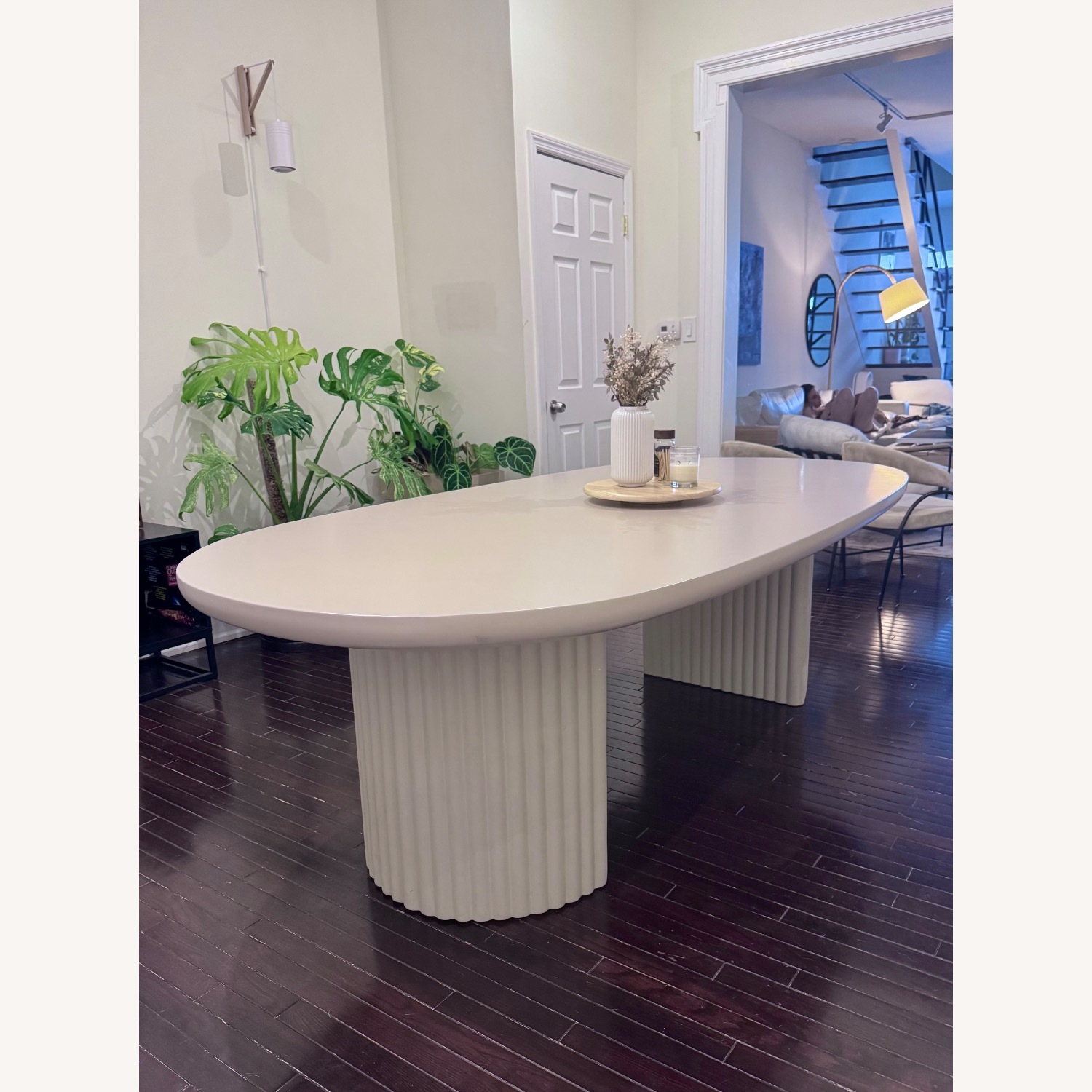 Rove Concepts Light Gray Concrete Dining Table - image-4