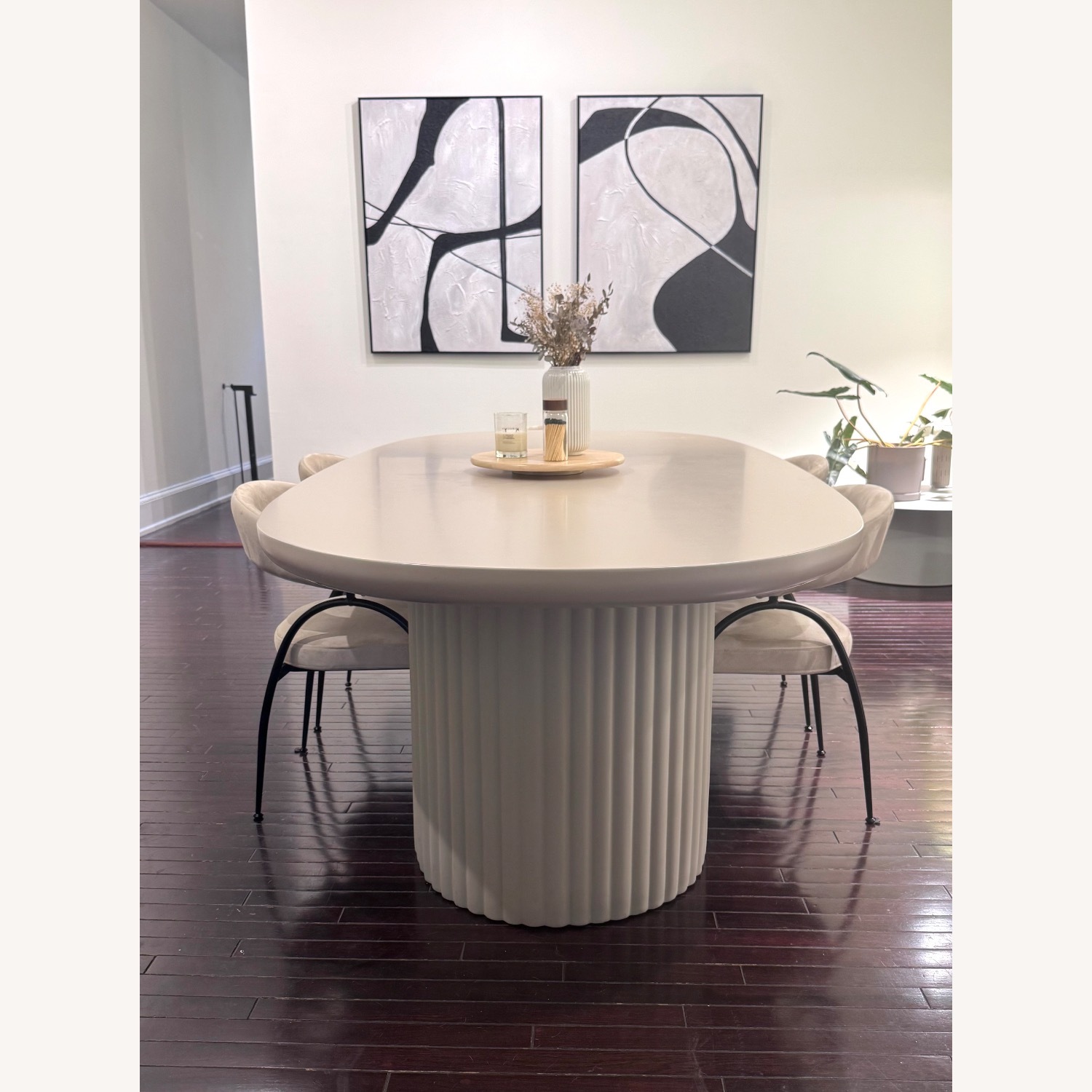 Rove Concepts Light Gray Concrete Dining Table - image-1